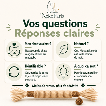 Neko Paris™ - Jouet en Matatabi 100% Organique pour Chats